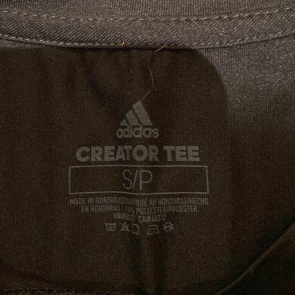 Black short sleeve shirt. Adidas, black,size small - Picture 2 of 2